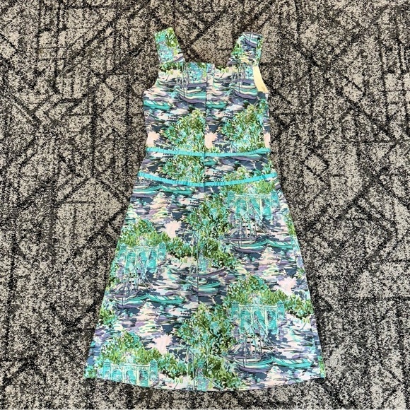 Rabbit Rabbit Rabbit Green and Blue Sleeveless Sundress - Picture 6 of 8